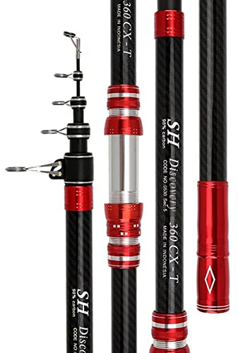 YADLCR Teleskop-Angelrute 2,7/3,0/3,6/4,2/4,5 m Reise-Brandungsrute Spinning Power 60–150 g Wurf-Surfcasting-Carbon-Baitcasting-Rute (Size : 4.5m)