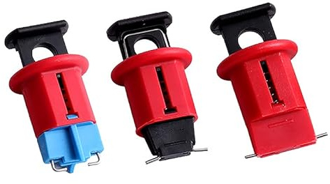 Circuit Breaker, 3PCS Miniature Circuit Breaker Lockout MCB Lockouts Safety Device, Locks Out Virtually All Miniature ISO/DIN Circuit Breakers Universally