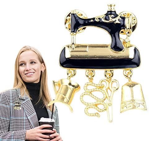 Damen Broschen und Anstecknadeln – Nähmaschinen-Brosche | Stilvolle Legierung Brosche Abzeichen Schmuck Accessoires Geburtstagsgeschenke für Frauen Mädchen