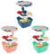 Bugucat Brotdose mit Fächern 1500ML 3 Set,Brotzeitdose Lunchbox für Kinder Erwachsene Salatbehälter Salatbox To Go Auslaufsicher,Bento Box Snackbox mit 4 Fächern,Salatschüssel für Schule Büro BPA-Frei