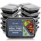 CUQOO Meal Prep Containers – 20 Pack BPA-Free Reusable with Lids – 2 Compartment Leakproof Lunch Boxes – Stackable, Microwave, Freezer & Dishwasher Safe for Batch Cooking