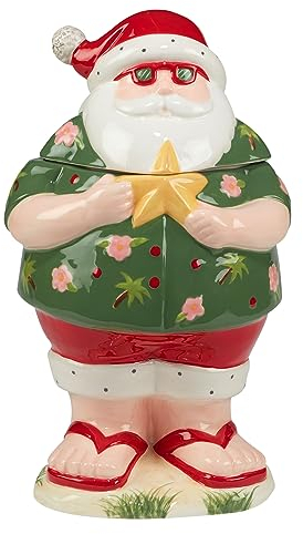 Certified International Wish Keramik-3D-Weihnachtsmann-Keksdose, 2,3 l, mehrfarbig