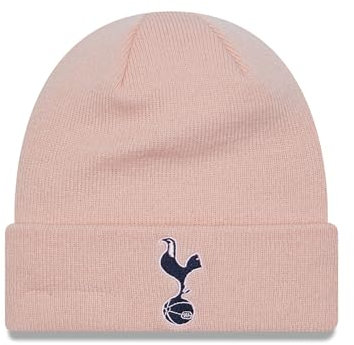 New Era Tottenham Hotspur FC Strickmütze, offizielles Logo, saisonale Manschette, Rosa, Einheitsgröße, rose