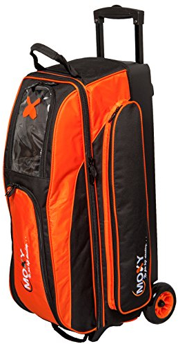 Bowlerstore Products Moxy Blade Bowlingtasche mit 3 Rollen, Orange/Schwarz