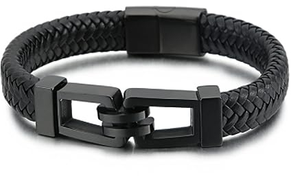 BISONBLUE Armbänder Herren Armband Geschenk Armreif Handgefertigtes Herren-Wickelarmband Aus Leder Für Männer Mit Magnetverschluss-Handarmbändern