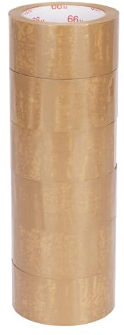 verpacking PVC-Klebeband 50 mm x 66 m Braun [Ausführung, Farbe & Stückzahl wählbar] leise abrollend Paketklebeband Packband Verpackungsklebeband 6 Rollen