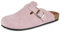 Chaussons Femme Mules avec Fermé Semelles Sabots de Jardin Pantoufles Cuir Solides Elégantes et Semblent Sandales Rose 38