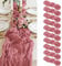 10 Packungen Rosen-Tischläufer, 90 x 300 cm, Gaze-Bobo-Tischläufer, Käsetuchstoff, halbdurchsichtiger Tischläufer für Hochzeitsempfang, rustikale Boho-Hochzeitsparty-Tischdekoration