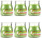Pack de 6 Velas Aromáticas en Vaso de Yogurt de Cristal Reciclable - 24h de Duración，Cera Vegetal Perfumada, Fabricadas en España, 7x6cm (Sorbete de Sandia)