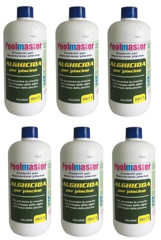 New Plast 2918 - Alghicida Doppia Funzione per Acqua Piscina, Flacone 1 lt (6)