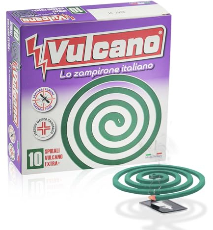 Spirali Antizanzare,Confezione da 10 Spirali, Efficaci fino a 6 Ore, MADE IN ITALY- Contro Zanzare Comuni e Tigre, classica di colore verde(1 Scatola Verde)