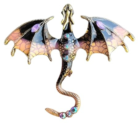 Missmisq Vintage Brosche Pin,Emaille Drachen Brosche,Retro Tier Drache Pin für Taschen | Modische Tier-Anstecknadel, einzigartige -Brosche für Feiern, Neujahr