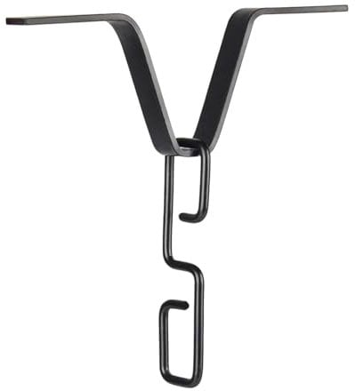 Sharplace Rain Chain Gutter Adapter, Rain Chain Hook, V Shaped Installation Outside Hardware Iron Connector, V Shaped Hook Hanger, Black