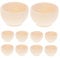 Lurrose 10 Cuencos De Madera Para Velas Cuencos Pequeños Sin Terminar Bordes Lisos Para Decoración Del Hogar Bodas Fiestas Manualidades Navideñas Juego Creativo De Cuencos En