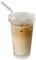 Glass Tumbler with Lids and Straws, Ribbed Glassware - Food Grade Glass, Coffee Bar Accessories, Portable 375ml Glasses for Tea, Lemonade, Beer, Cocktails, Whiskey, Water