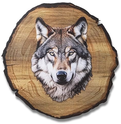 DARO Design - Wandbild Wölfe Größe 45cm - Kunstdruck aufhängefertig - Wanddekoration Thema Jagd, Natur, Tiere