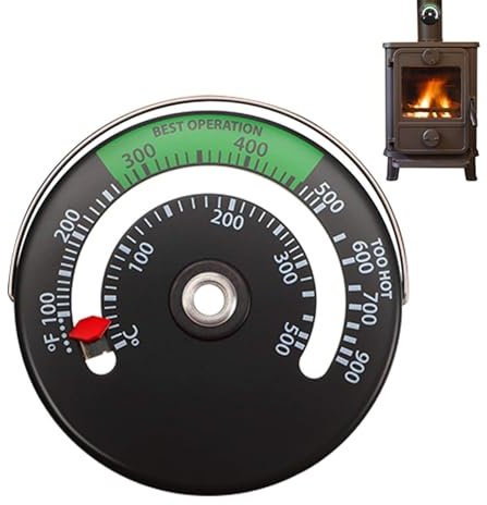Termómetro de estufa de leña | Termómetro de temperatura de estufa de horno,Medidor magnético de tubo de humos para chimenea para evitar que sus estufas de leña/pellets se sobrecalienten