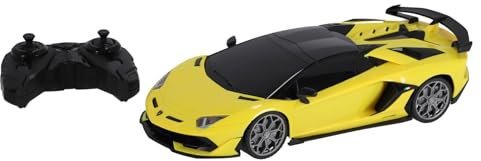 Kool Speed Lamborghini Aventador SVJ Roadster RC Auto 1:16 Gelb | Ferngesteuertes Fahrzeug mit LED-Scheinwerfern & 2,4 GHz Steuerung | Indoor & Outdoor Spielspaß