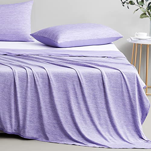Elegear Kühldecke 150 x 200cm, Japanische Arc-Chill 3.0 Q-Max>0,5 Kühlfasern 2in1 Selbstkühlende Sommerdecke doppelseitige, absorbiert Körperwärme, kühlende Decke für Menschen Dünne Wohndecke Lila