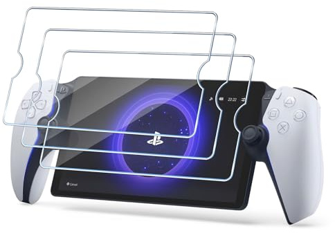 HidWee 3 Stück Schutzfolie Kompatibel mit PlayStation Portal Remote Player für Panzerglas, 9H Härte Anti-Kratzen Displayschutz, Anti-Bläschen Schutz Glas, HD Clear Displayschutzfolie für PS5 Portal