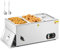 WILPREP Bain Marie Électrique Professionnel Bacs GN1/3 1500W Thermostat Réchauffeur d'Aliments Commercial en Acier Inoxydable avec Robinet Chauffe-Plat Buffet 30-85°C Températures Ajustables