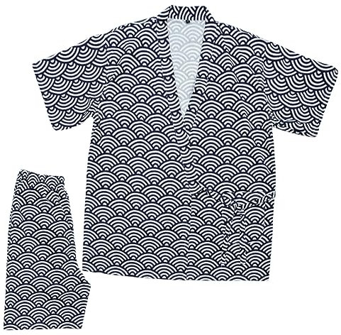 Garneck Corto Kimono Giapponese in Cotone Per Massaggi Sauna Pigiami Per Salone Spa