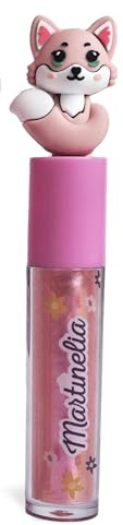 MARTINELIA – Gloss mit Tiermotiven für Kinder – verspielter Lipgloss, feuchtigkeitsspendende Lippenpflege für Kinder – niedlicher Tierverschluss – Geschenk für Mädchen – zufälliges Modell (Erdbeere