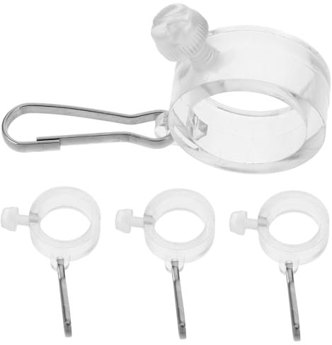 HEMOTON 4 Pièces Anneaux de Fixation de Drapeau Plastique Clips pour Mât de Drapeau Accessoires de Poteau pour Extérieur et Jardin Design et Pratique