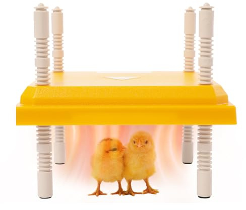 Brutwärmeplatte - Höhenverstellbare Küken Wärmeplatte 25x25cm – 15W Brutheizung für bis zu 15 Küken, Energieeffizient & Sicher mit ABS-Gehäuse – Ideal für Geflügelaufzucht