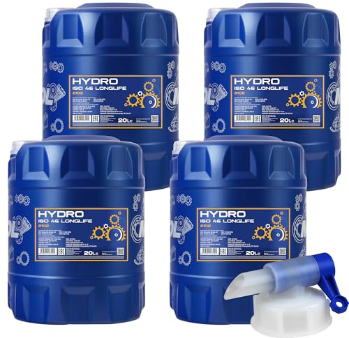 80L MANNOL HYDRO ISO 46 Hydraulik Öl Flüssigkeit MN2102-20 inkl. Auslaufhahn