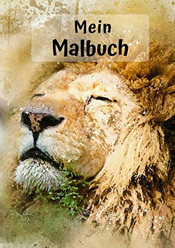 Mein Malbuch: Motiv Löwe No. 1 | DIN A4 | Blanko | Geschenkidee
