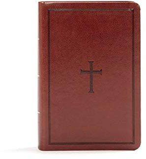 KJV Large Print Compact Reference Bible, Brown Leathertouch