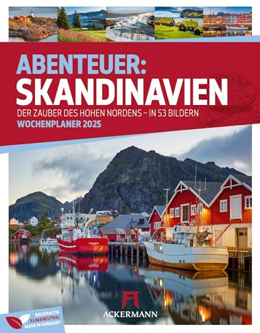 Skandinavien - Wochenplaner Kalender 2025, Wandkalender im Hochformat (25x33 cm) - Norwegen, Schweden, Finnland, Dänemark, Island - Wochenkalender