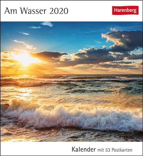 Am Wasser Postkartenkalender 2020. Wochenkalendarium. Blockkalender. Format 16 x 17,5 cm: Kalender mit 53 Postkarten