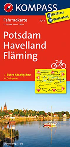 KOMPASS Fahrradkarte Potsdam, Havelland, Fläming: Fahrradkarte. GPS-genau. 1:70000 (KOMPASS-Fahrradkarten Deutschland, Band 3043)