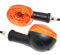 Streetparts24 Blinker Satz, oval, schwarz, E-geprüft, Set Paar passend für Roller, Scooter, Motorroller - kompatibel mit CPI, Keeway, Sachs, Yamaha, MBK - langer Gummistiel, Halogen, 12V
