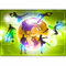 murando - Papier peint panoramique inspirant 350x256 cm - Revêtement mural décoration pour chambre salon - Design unique et moderne - Gris violet vert jaune - Sport de football i-A-0093-a-d