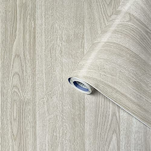 Venilia Lámina adhesiva Perfect Fix, Madera Pinho Taupe, 90cm x 2,1m, Espesor 150μ, Vinilo autoadhesivo para muebles o cocina, decorativas papel pintado pared, PVC sin ftalatos, Fabricado en UE