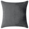 PAD - Elegance - Samt Kissen, Zierkissen, Kissenhülle - 50 x 50 cm - Farbe: Grau - ohne Füllung