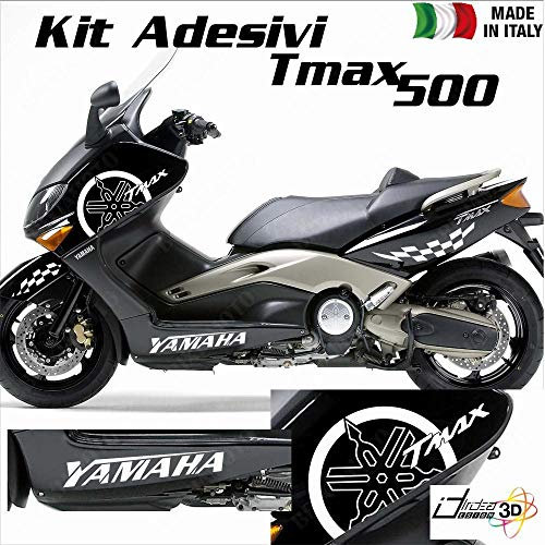SET COMPLETO ADESIVI CARENA BIANCO FITS COMPATIBILE CON YAMAHA T-MAX 500 01-07