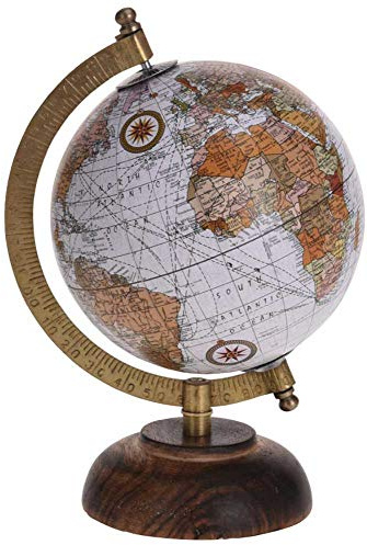 Globus im Retro Design - Weiß - 15CM