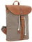 Gusti Rucksack Leder - Paula M Damen groß Cityrucksack Collegerucksack Unirucksack Daypack Schultasche Laptoptasche Laptoprucksack Lederrucksack Grau Canvas & Leder
