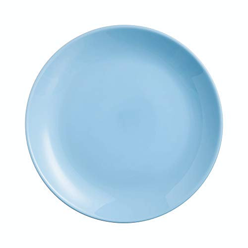 Light Blue Opal Glass Dinner Set Dinnerware Tableware (6 Dessert Plates)