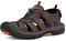 GRITION Sandalias de Senderismo Hombre, Deportivas Verano Trekking Punta Cerradas Playa Exterior, Ajustable Antideslizantes Zapatillas Casuales Caminar Agua Calzados Marrón Naranja 41EU