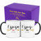 Fatbaby Taza de café Est 2025 con diseño de esposo y esposa, regalo para parejas, regalos de recién casados parejas, regalos únicos para novias y novios, 11 onzas