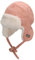 Sterntaler Baby Mädchen Mütze Baby Fliegermütze Strickoptik Mütze - Mütze Baby, Kappe Kinder - mit Ohrenklappen und Bindeband - rosa, 43