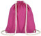 Veproli Baumwoll Turnbeutel Sportbeutel Zuziehbeutel Gymsack Sack Jute Schule Rucksack (Pink)