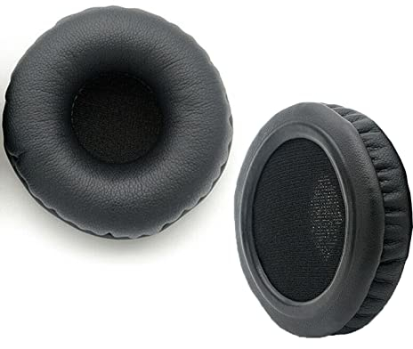 HTINDUSTRY Premium Ohrpolster Ersatzkissen, kompatibel mit Sennheiser HD414 Kopfhörern/Headset, Nicht kompatibel mit HD-414SL Headset-Ohrpolstern, mit weicherem Proteinleder/Memory-Schaum