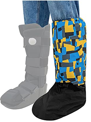 Funda para botas de caminar, cubierta médica de fractura fundida, botas ortopédicas para caminar para tobillo roto, cubierta impermeable para pies al aire libre (colorido)