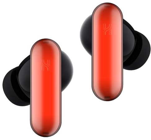 HHOGene Auricolare Bluetooth Senza Fili, Riduzione Attiva del Rumore, Micro-Incorporato, Auricolari TWS con Luce Personalizzata, Ricarica Rapida, Controllo Tattile